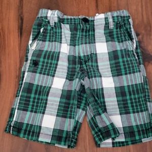 South Pole Green and White Plaid Shorts